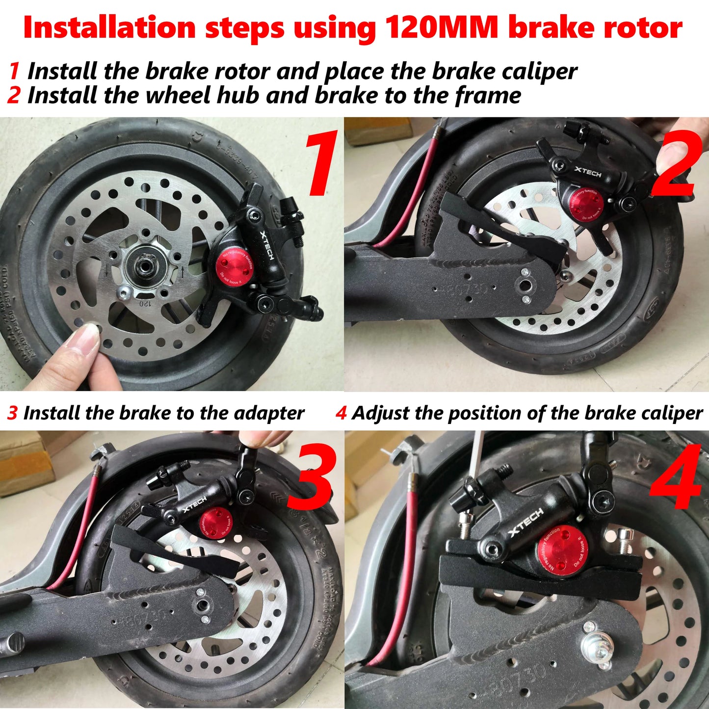 scooter set brake Xtech HB100  , Hydraulic Brake Electric Scooter and Disk with adapter