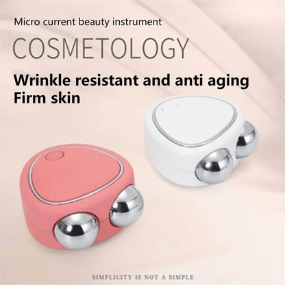 Electric Face Lift Roller Microcurrent Massager: Sonic Vibration Skin Tightening Anti-Wrinkle Beauty Tool for Facial Lifting