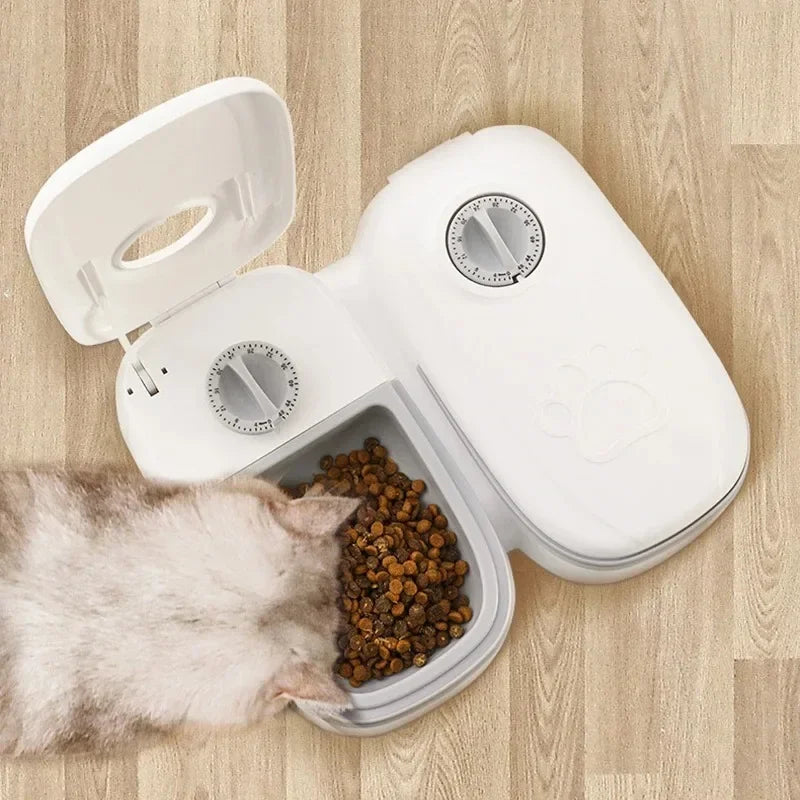 Automatic Pet Feeder for Cats and Dogs with Timer BPA-Free Disposable Feeding Bowl for Dry and Wet Food