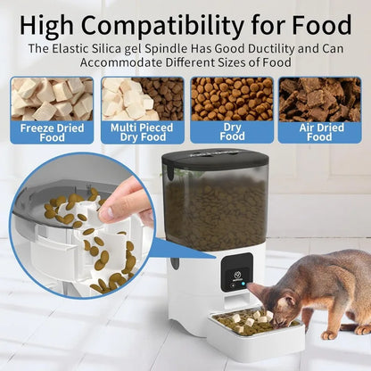 WiFi Smart Cat and DOG Feeder by PAPIFEED Detachable for Easy Clean with Remote Feeding Control via APP