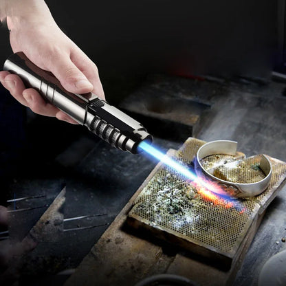 Flame Spray Gun: Blue Flame 1800°  2024 Welding Gun for Outdoor Camping BBQ Ignition Personalized Butane Gas Lighter