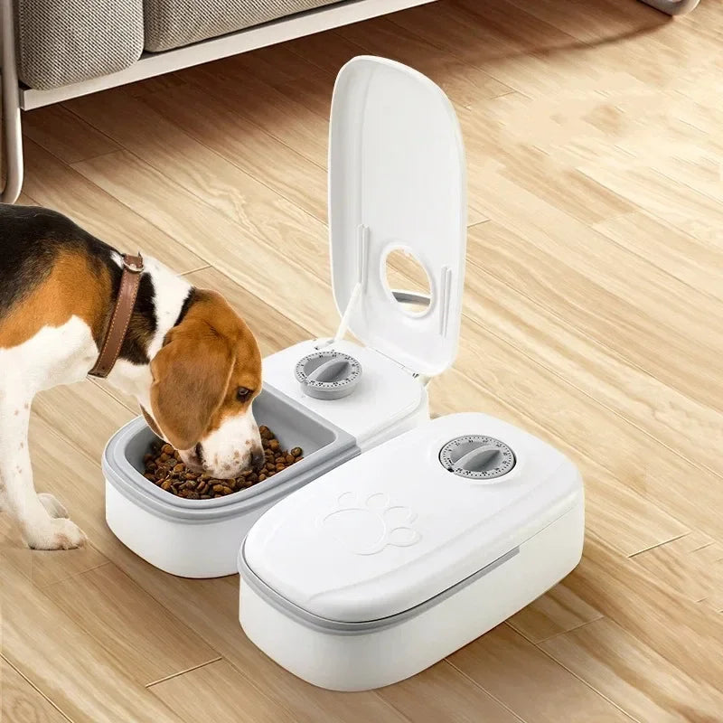 Automatic Pet Feeder for Cats and Dogs with Timer BPA-Free Disposable Feeding Bowl for Dry and Wet Food